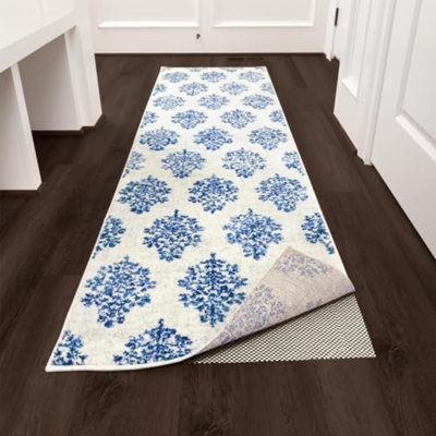 Tapis antidérapant rond de 4 pi pour planchers de bois franc, tapis antidérapants circulaires pour tapis, tapis antidérapants épais pour sols carrelés, tapis antidérapant sous tapis, gardez vos tapis en sécurité et en place