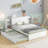 Modern Bed, Storage Platform Bed With Pull Out Shelves