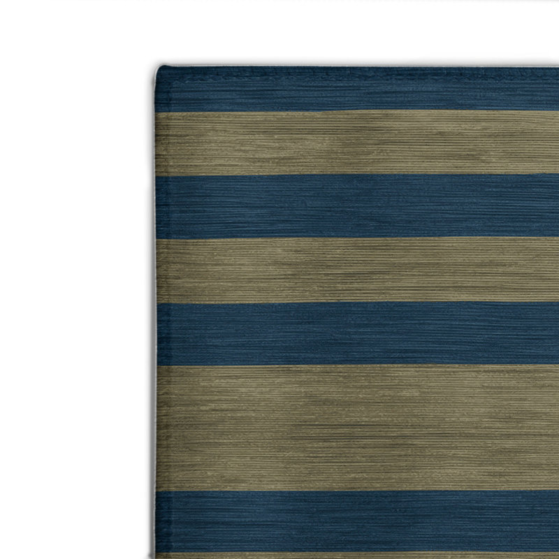 Tapis intérieur / extérieur bleu HorizontalStripes, Rectangle 4pi x 6 pi