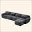 L-Shaped Soft And Fluffy Plush Fabric,Modular Sectional Sofa Couches,32D High Density Sponge Bottom Anti-Slip Design,Free Combination Buckle Connection,No Assembly Required,For Living Rooms-2117607521