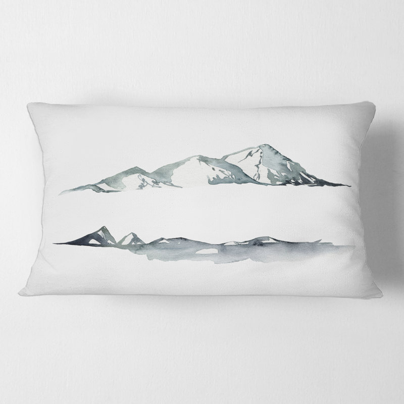 Housse de coussin rectangulaire avec insert Minimalistic Landscape of Mountains