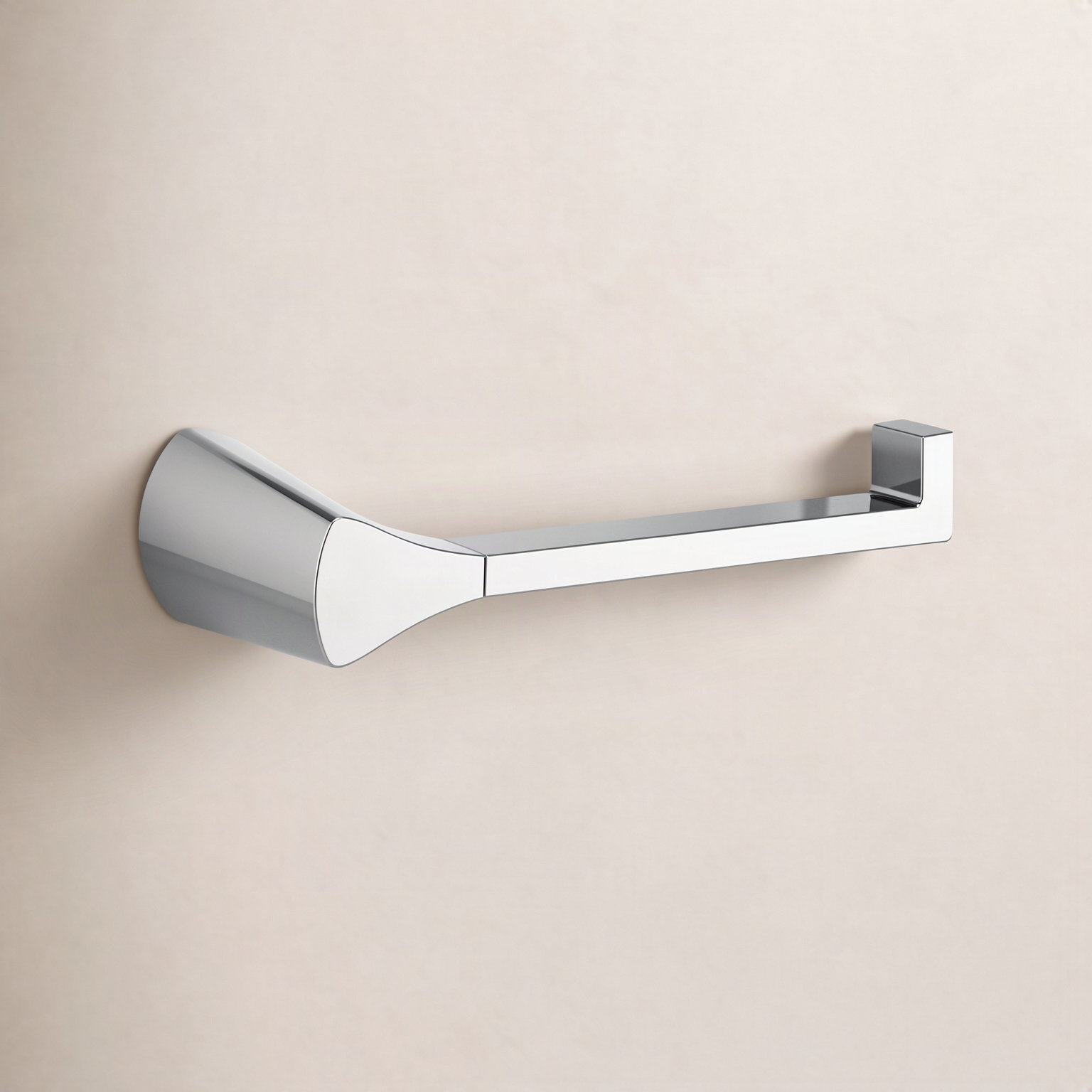 Zura Wall Mount Toilet Paper Holder, Chrome