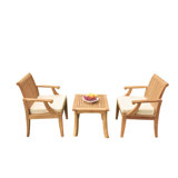 Malvina Outdoor 3 - Piece Teak Bistro Set