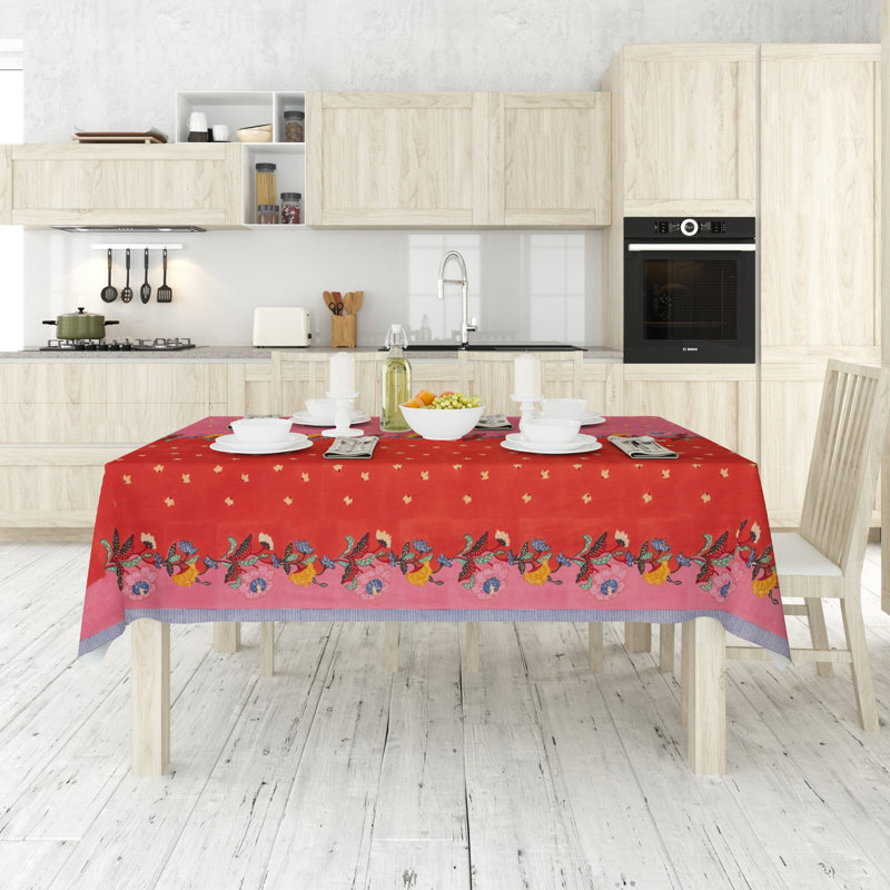 Nappe Paletia Premium (55 x 87 pouces), 50% coton / 50% polyester, lavable et repassable à la machine | Durable, sécuritaire pour le sèche-linge, conception élégante pour la salle à manger et les occasions spéciales, polyvalente et facile d'entreti