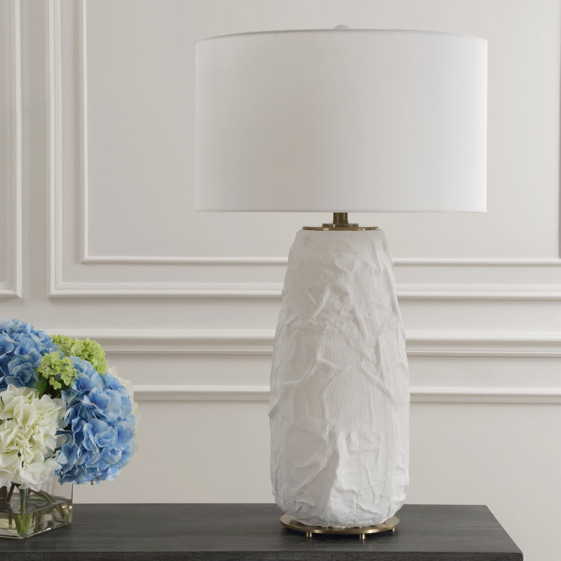 Everly Quinn Phelips White Table Lamp