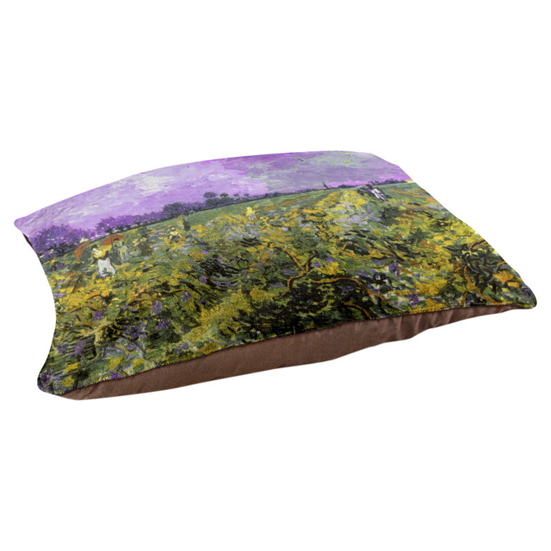 Coussin de création de vignoble Burk, Grand (L 52 po x l 42 po), Vert / mauve
