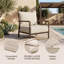 Ensemble de 4 coussins pour chaises de patio d'extérieur, 61 x 56 x 16 cm, coussins en oléfine résistants aux intempéries avec housses amovibles-2049241840-2047299055-2047838185