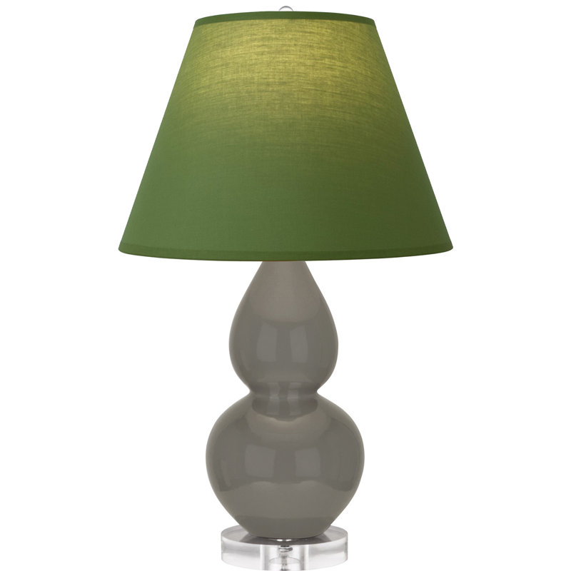 Petite lampe d'appoint à double gourde, Cendré, Thé vert / taupe