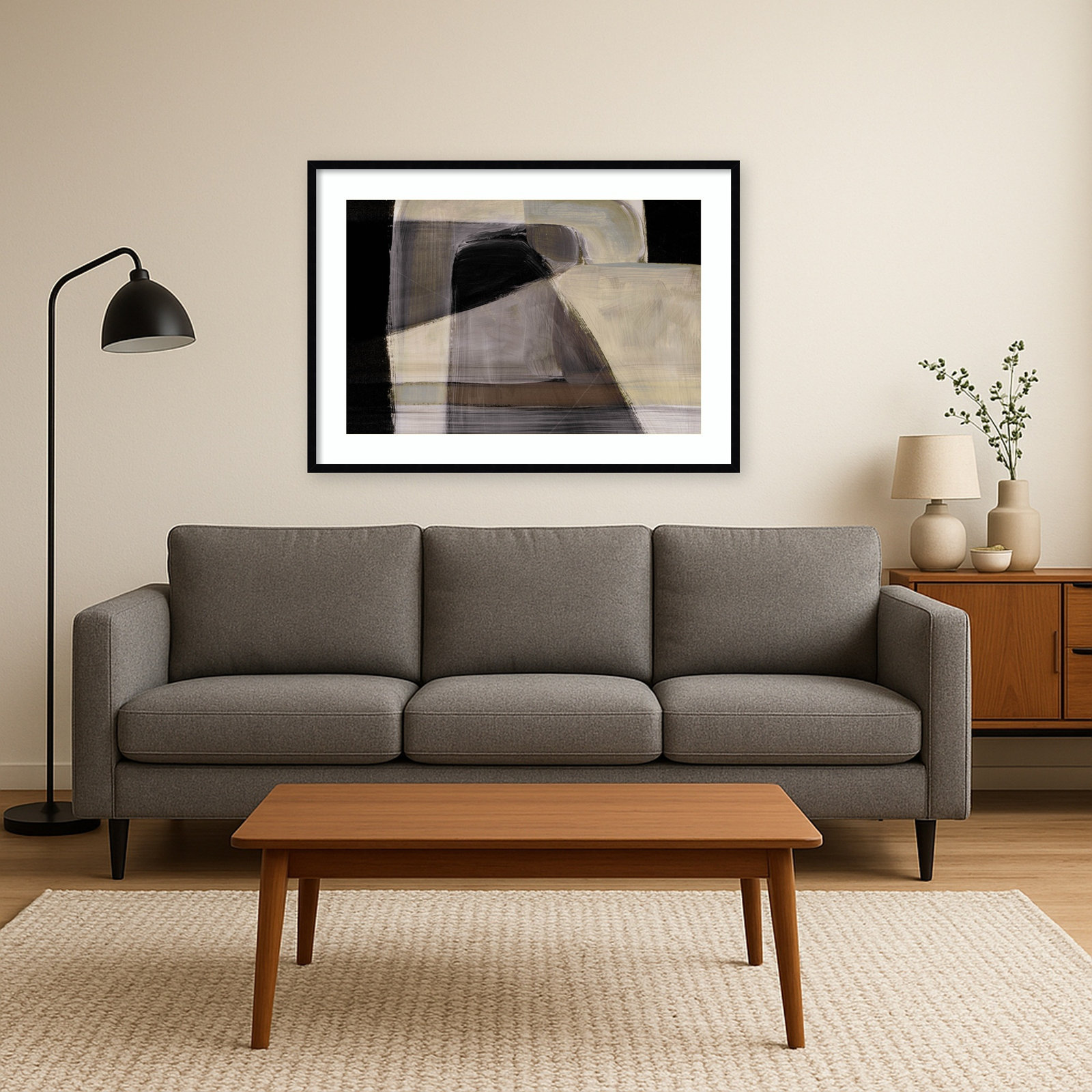 Cleve "Moods" Print by Dan Hobday, Black, 30" H x 41" W