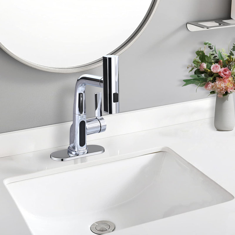 Single-Hole Single-handle Bathroom Faucet, Chrome