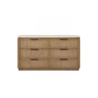 Commode avec tiroirs en placage de chêne - Caramel