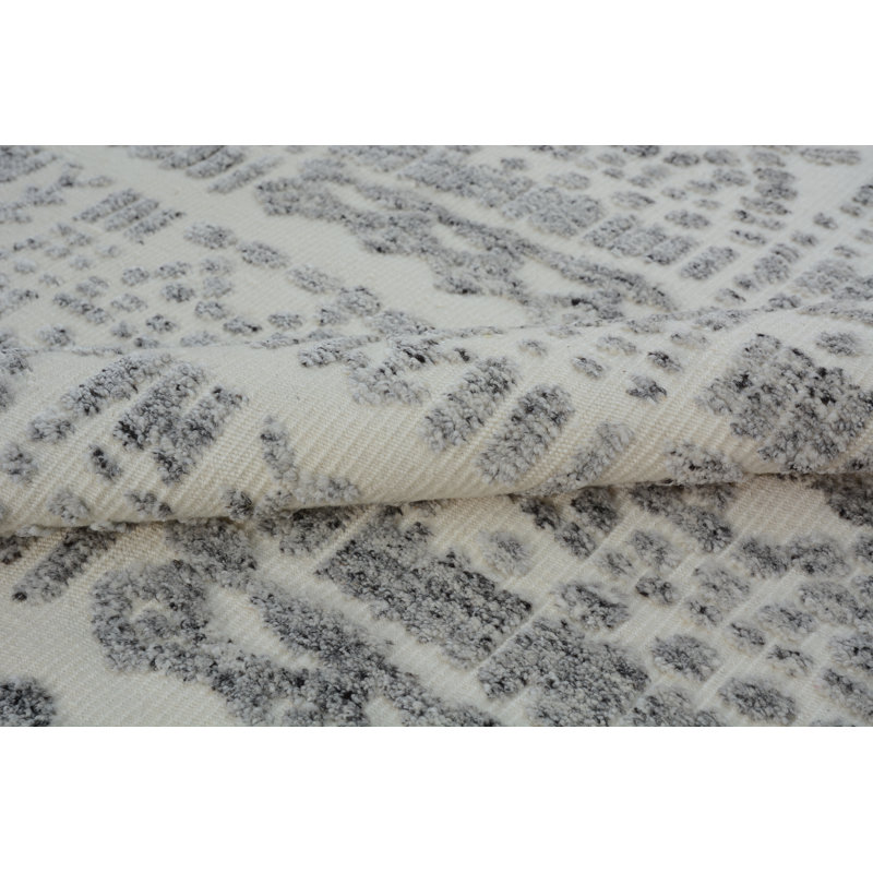Hand-Knotted High-Quality Gray and Beige Area Rug