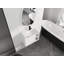 Meuble-lavabo mural 28 po avec lavabo en céramique blanche et garniture de porte à fermeture en douceur, blanc brillant-547994772