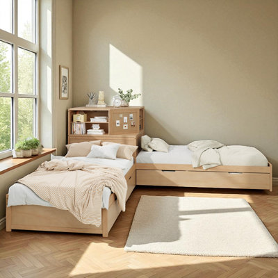 L-Shaped Daybed With Trundle And Drawers by Orren Ellis