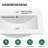 24'' Ceramic Rectangular Bathroom Sink With Overflow