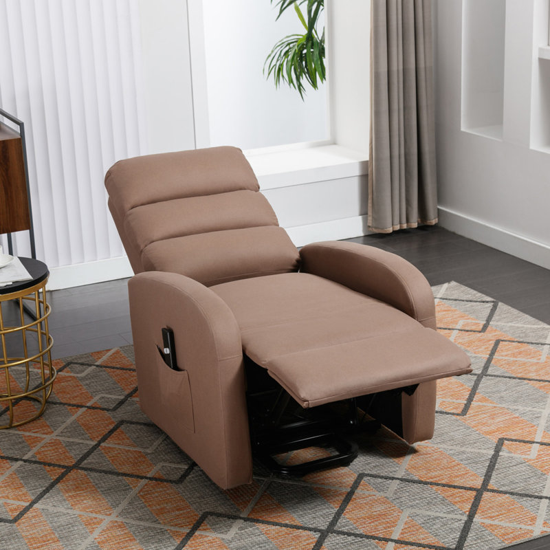 Harriett Upholstered Electric Rise Recliner, Mocha