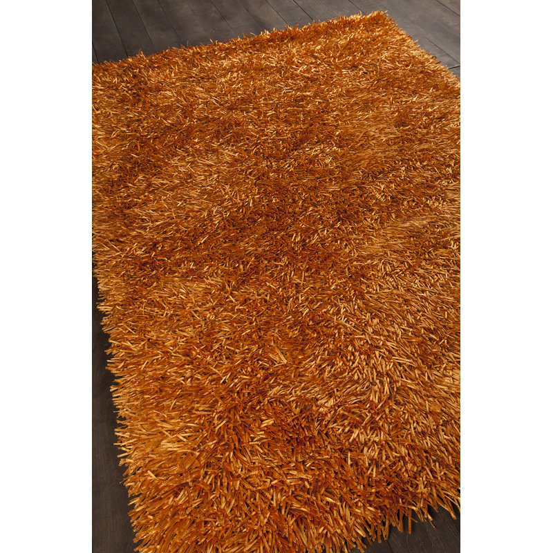 Hand Loomed Area Rug in Orange, Rectangle 7'9" x 10'6"