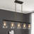 5 - Light Dimmable Shaded Linear Chandelier-1245544446