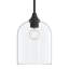 Luminaire suspendu noir mat 1 lumière avec abat-jour en verre transparent Ilia-127419981