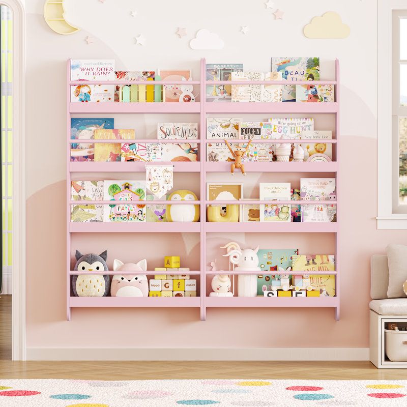 Bibliothèque pour enfants 2 pièces Phippen, Rose