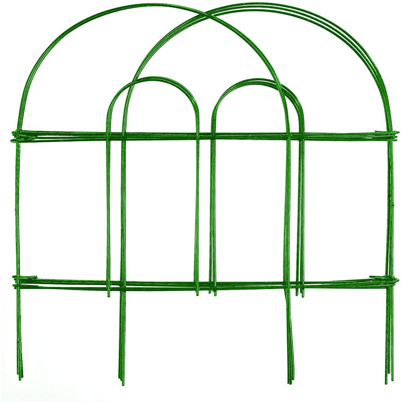 Garden Zone Green Metal Border Fencing, 18'' H x 96'' W