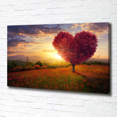 Tree Field Heart - Wrapped Canvas Print