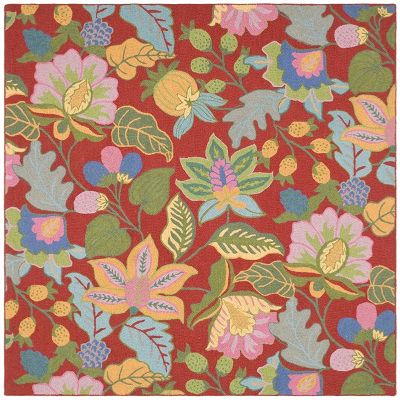 Arber Hand Tufted Wool Floral Rug, Square 6' x 6'