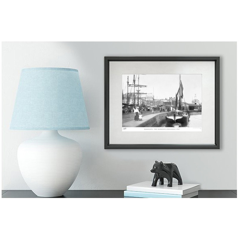 Ramsgate, The Harbour Crosswall 1907 by Francis Frith - Single Picture Frame Print, 40cm H x 50cm W x 2.3cm D