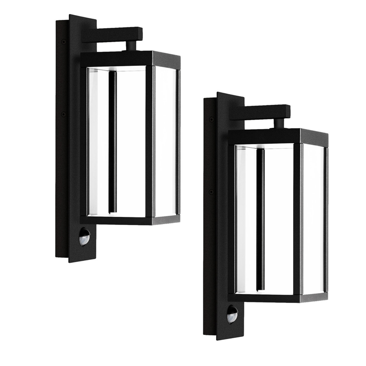 Latitude Run® 2-Pack PIR Sensor Outdoor Wall Sconce Exterior IP54 Waterproof Motion Sensor ...
