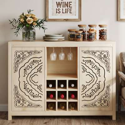 Armoire à vin et bar à vin avec rangement 47 po