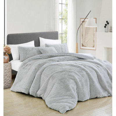 Ensemble d'édredon 4 pièces gris