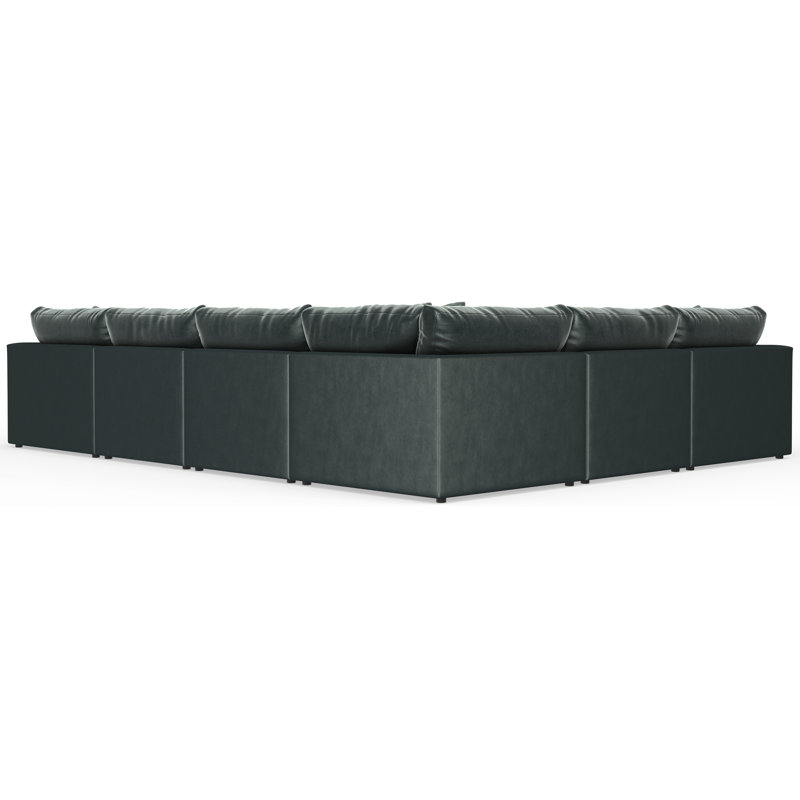 Canapé modulaire 6 pièces Nyrie, Polyester vert