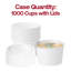Gobelets à soupe en papier trapus de 170 ml avec couvercles - 1000 réglages