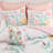 -Piece Full/Queen Bedding Sets, Soft Microfiber Pink Floral Garden