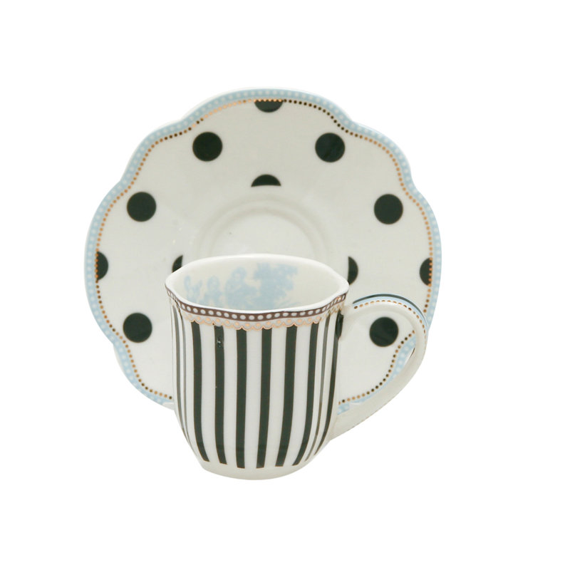 Porcelain Espresso Cup and Saucer
