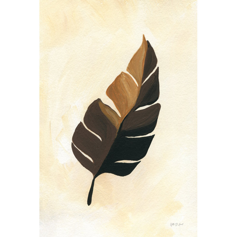 " Tropical Leaf II " by Yvette St. Amant, 18"H x 12"W, Black Framed Print, Yes