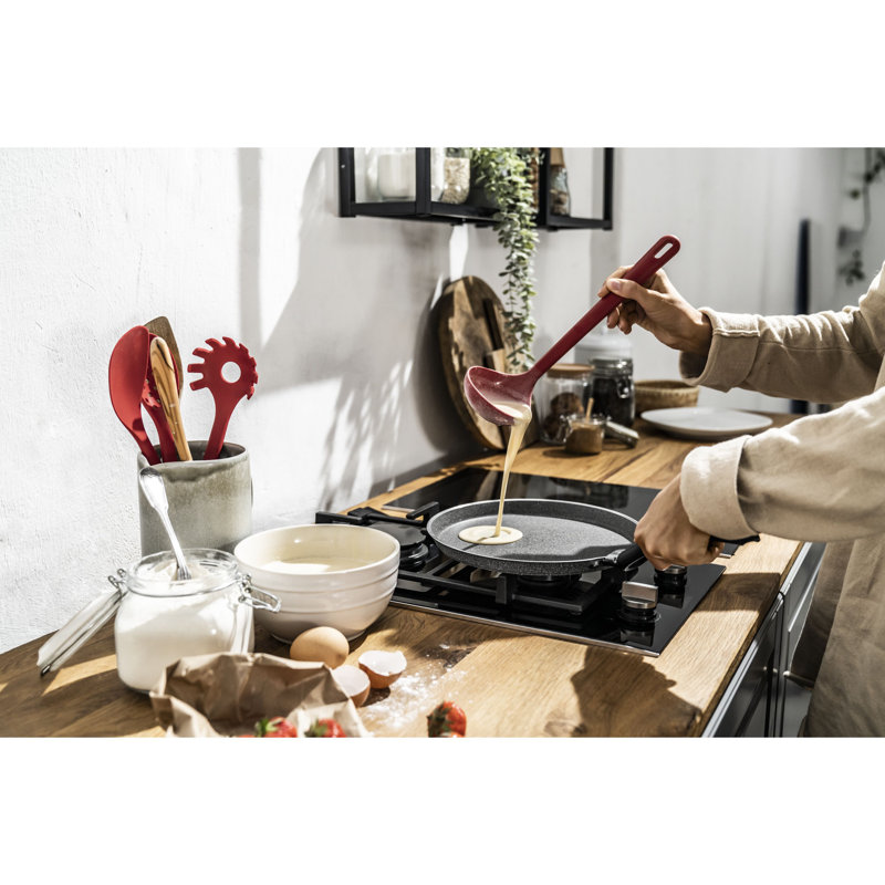 Rosso Soup Ladle, 31 cm, Silicone, Red