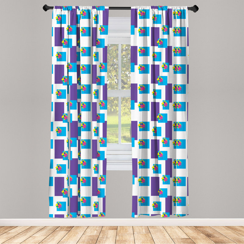 Rideaux 4 panneaux East Urban Home, L 56 po x L 84 po