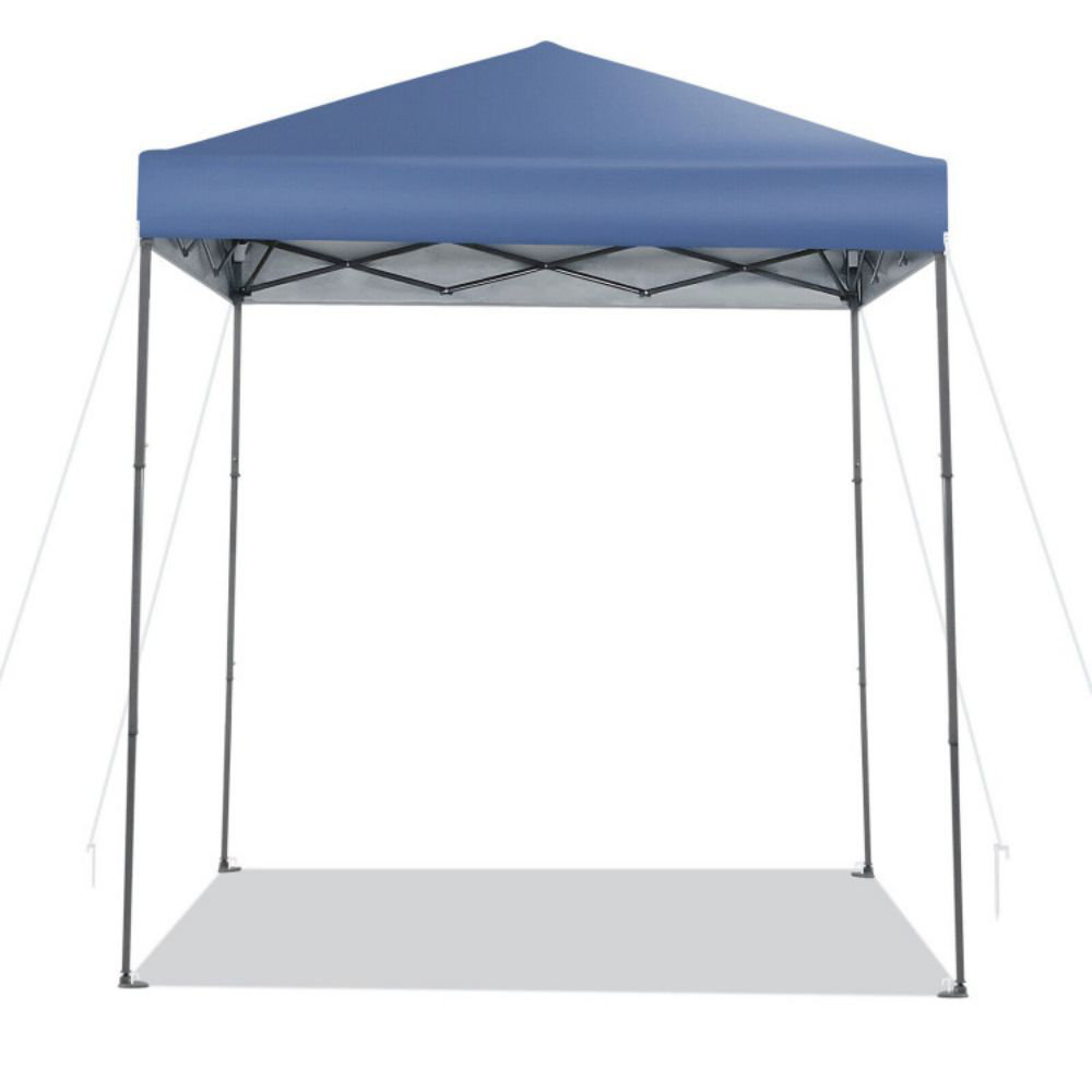6.5 Ft. W x 6.5 Ft. D Iron Pop-Up Canopy Gymax Roof 