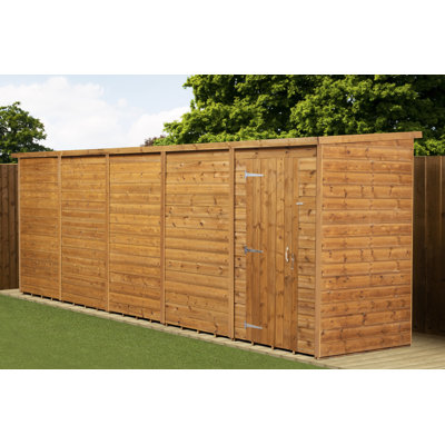 Modular Pent Garden Shed  20X4 No Windows
