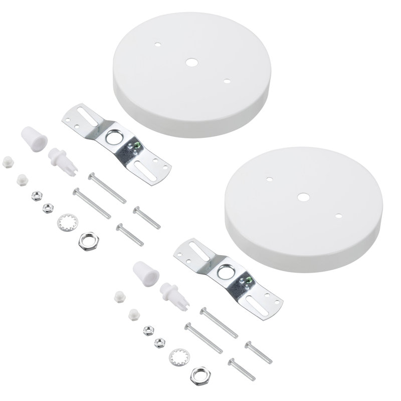 Ensemble pour auvent Aspen Creative 21512-22, P 5-1 / 8 ", trou central 7/16", blanc mat, paquet de 2, Blanc mat