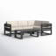 Avion 5 Piece Sectional Set - Black-1426329045-1414264034