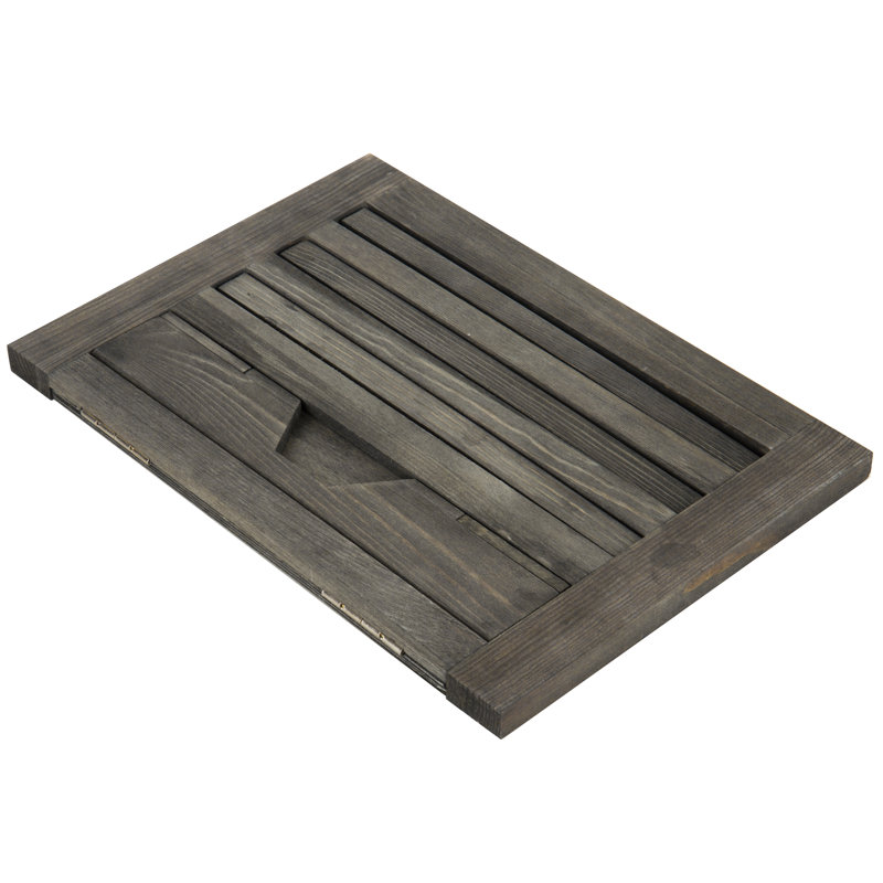 23.4 cm H Solid Wood Book Stand, Grey