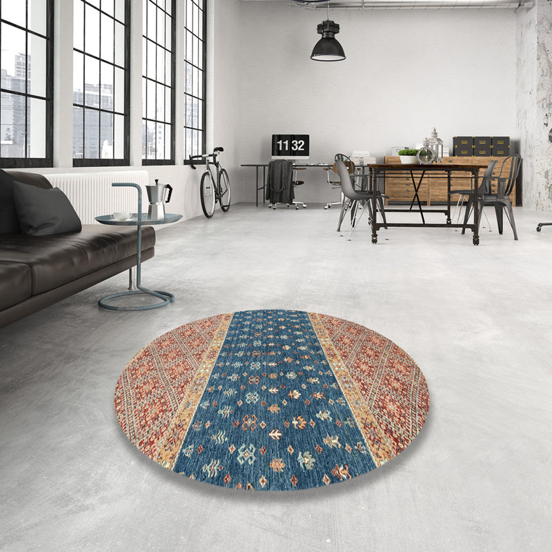 Abstract Indoor Rug, Round 7'