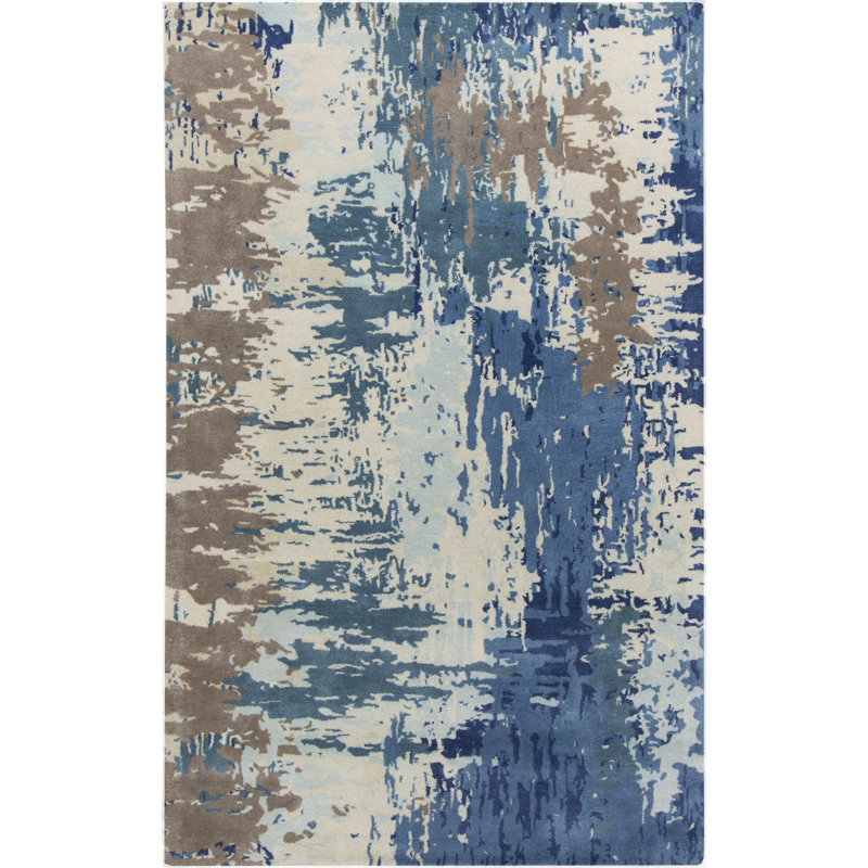 Ratcliff Hand Tufted Abstract Indoor Rug, Rectangle 5' x 8'