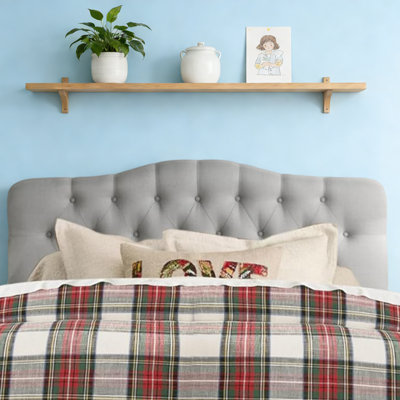 Linen Upholstered Headboard-Modern-Adjustable Height-Button Tufting