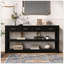 Élégante console avec 4 tiroirs et 2 tablettes, idéale pour les vestibules et les salons.-1300381980