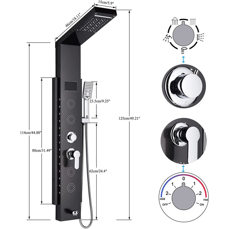 Villaipando Shower Tower Panel