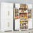 Farmhouse Kitchen Pantry Cabinet with 8 Door Shelves