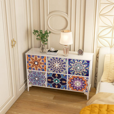 Commode pour chambre à coucher Gallery, commode à 6 tiroirs, commode à linge pour chambre H 25,6 po x l 39,4 po x P 11,7 po Gallery
